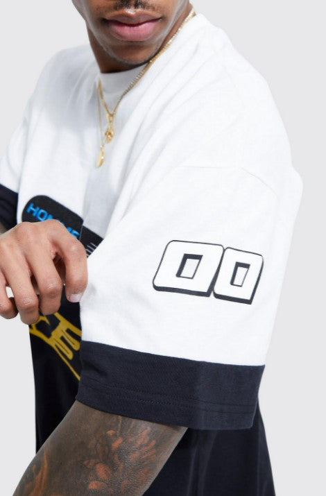 Oversized Multi Badge Moto T-shirt