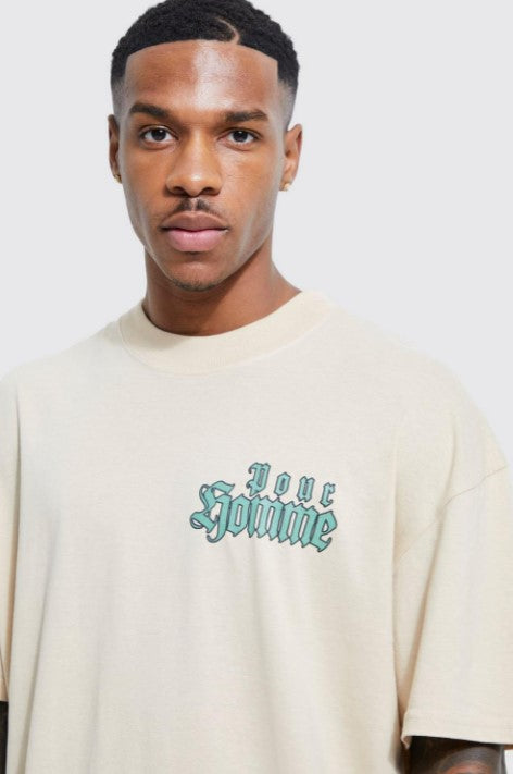 OVERSIZED EXTENDED NECK HOMME T-SHIRT