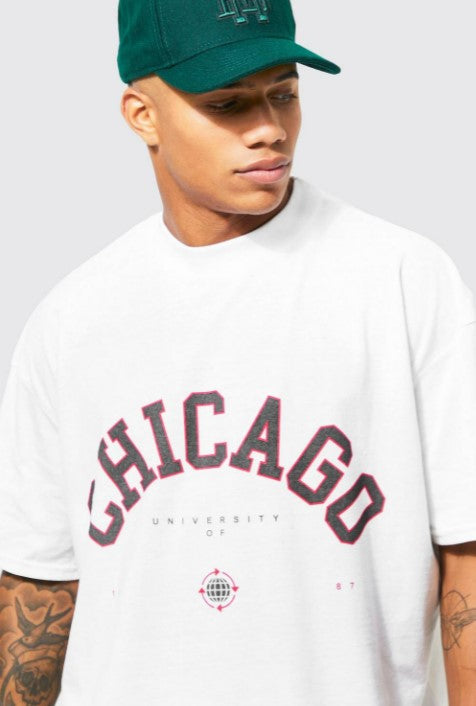 OVERSIZED CHICAGO PRINT T-SHIRT