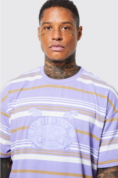 OVERSIZED OFCL STRIPE T-SHIRT