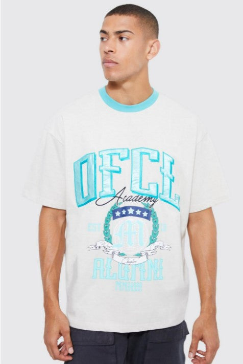 HEAVYWEIGHT OVERSIZED CONTRAST VARSITY T-SHIRT