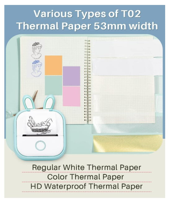 Phomemo T02 Portable Mini Wireless Thermal Pocket Printer