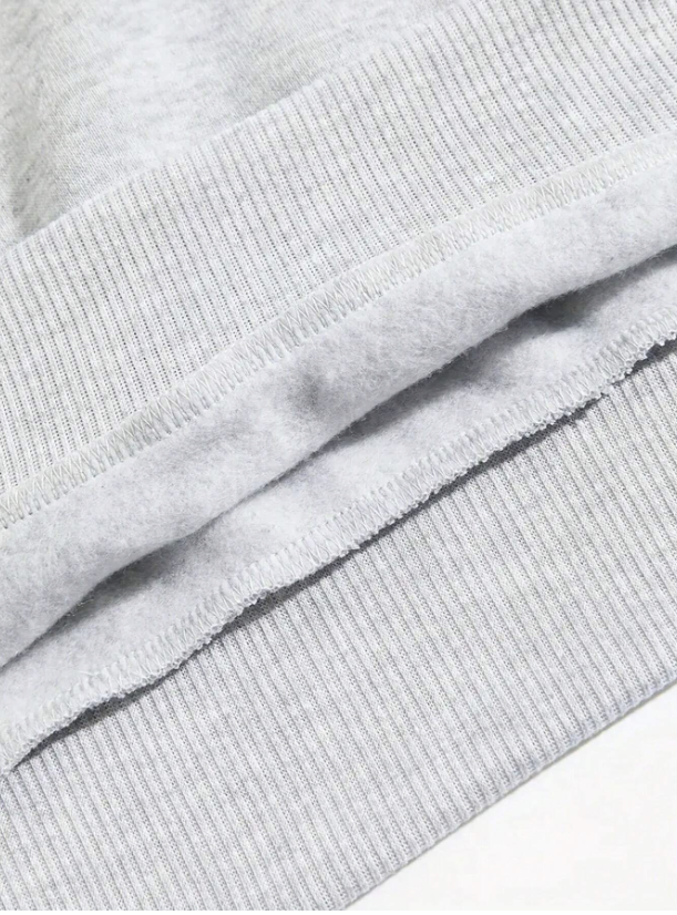 Men Car Print Kangaroo Pocket Drawstring Hoodie