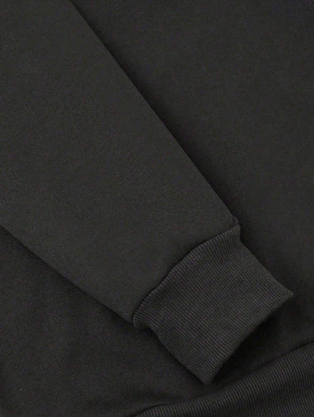 Men Slogan & Skull Print Drop Shoulder Thermal Lined Drawstring Hoodie