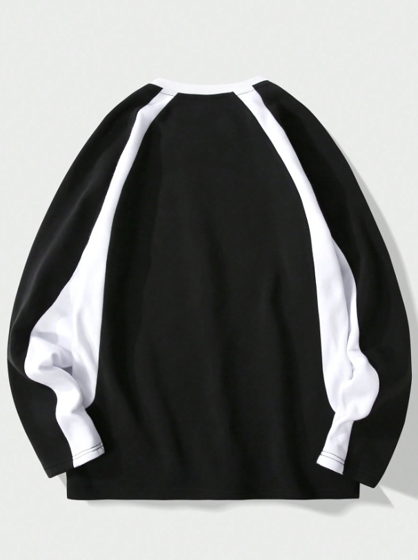 Manfinity Men Letter Graphic Raglan Sleeve Sweatshirt