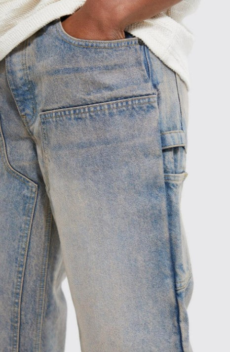 RELAXED RIGID CARPENTER DETAIL JEANS