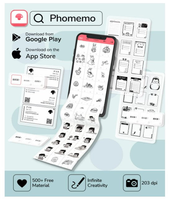 Phomemo T02 Portable Mini Wireless Thermal Pocket Printer